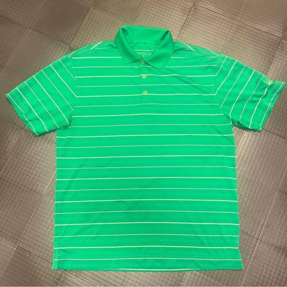 Nike Mens Size Medium Kelly Green Golf Polo Shirt Drifit